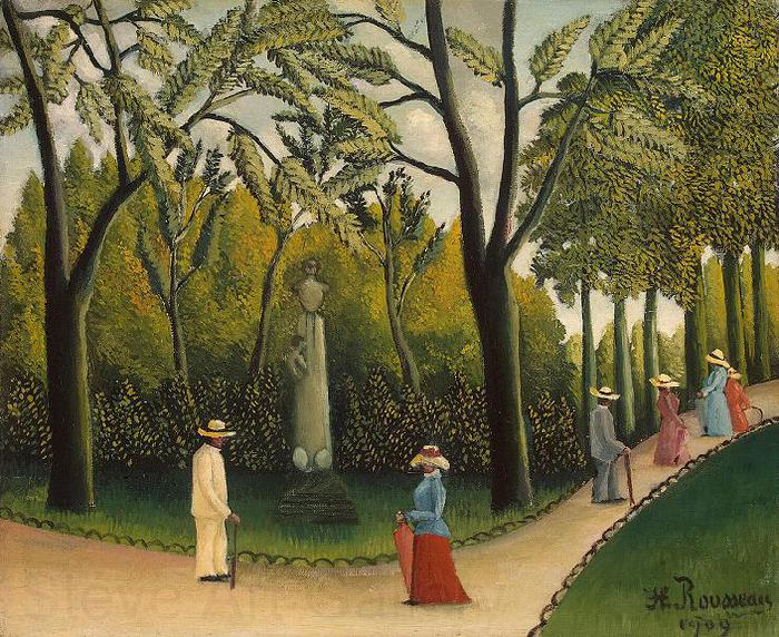 Henri Rousseau Luxembourg Gardens. Monument to Chopin France oil painting art